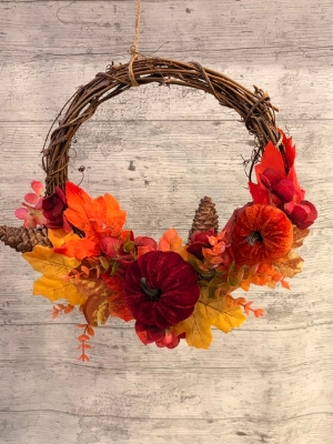 Faux Autumn Wreath